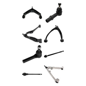 TRQ® - Front Lower and Upper Control Arm with Ball Joint and Tie Rod End Kit