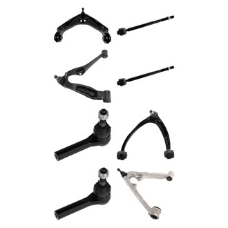 TRQ® - Front Lower and Upper Control Arm with Ball Joint and Tie Rod End Kit