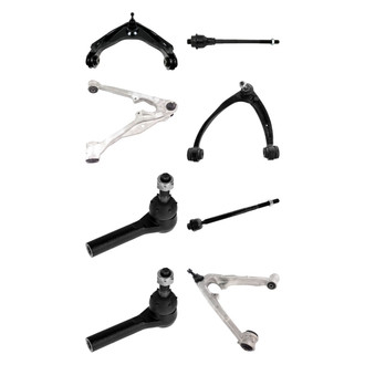 TRQ® - Front Lower and Upper Control Arm with Ball Joint and Tie Rod End Kit
