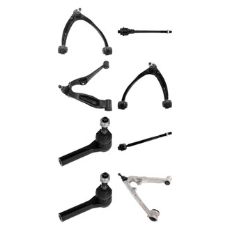 TRQ® - Front Lower and Upper Control Arm with Ball Joint and Tie Rod End Kit