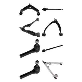 TRQ® - Front Lower and Upper Control Arm with Ball Joint and Tie Rod End Kit