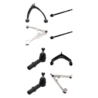 TRQ® - Front Lower and Upper Control Arm with Ball Joint and Tie Rod End Kit