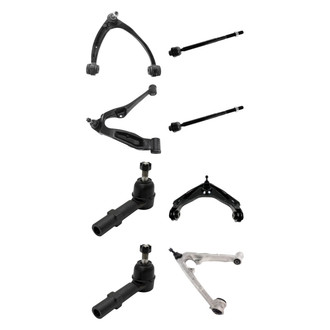 TRQ® - Front Lower and Upper Control Arm with Ball Joint and Tie Rod End Kit