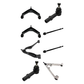 TRQ® - Front Lower and Upper Control Arm with Ball Joint and Tie Rod End Kit
