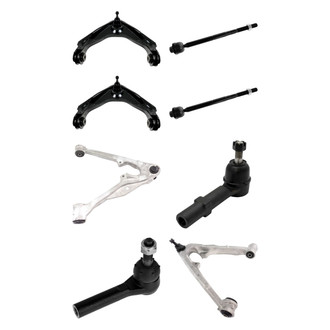 TRQ® - Front Lower and Upper Control Arm with Ball Joint and Tie Rod End Kit