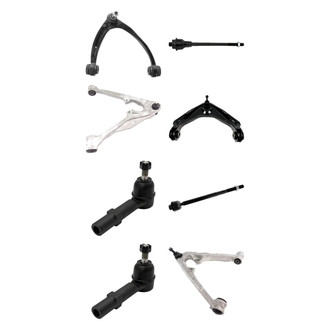 TRQ® - Front Lower and Upper Control Arm with Ball Joint and Tie Rod End Kit