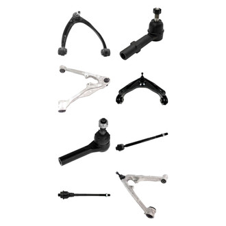 TRQ® - Front Lower and Upper Control Arm with Ball Joint and Tie Rod End Kit
