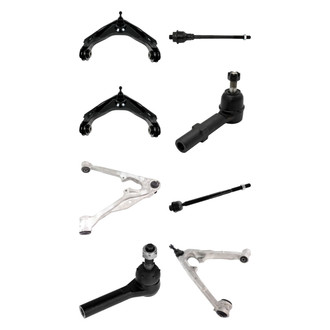TRQ® - Front Lower and Upper Control Arm with Ball Joint and Tie Rod End Kit