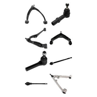 TRQ® - Front Lower and Upper Control Arm with Ball Joint and Tie Rod End Kit