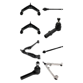 TRQ® - Front Lower and Upper Control Arm with Ball Joint and Tie Rod End Kit