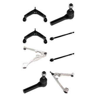 TRQ® - Front Lower and Upper Control Arm with Ball Joint and Tie Rod End Kit