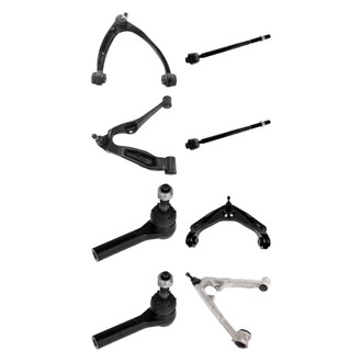TRQ® - Front Lower and Upper Control Arm with Ball Joint and Tie Rod End Kit