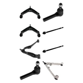 TRQ® - Front Lower and Upper Control Arm with Ball Joint and Tie Rod End Kit