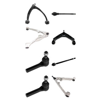 TRQ® - Front Lower and Upper Control Arm with Ball Joint and Tie Rod End Kit
