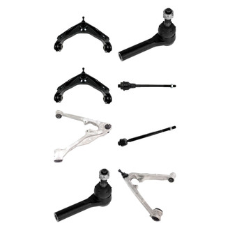 TRQ® - Front Lower and Upper Control Arm with Ball Joint and Tie Rod End Kit