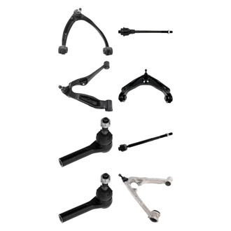 TRQ® - Front Lower and Upper Control Arm with Ball Joint and Tie Rod End Kit