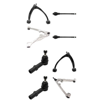 TRQ® - Front Lower and Upper Control Arm with Ball Joint and Tie Rod End Kit