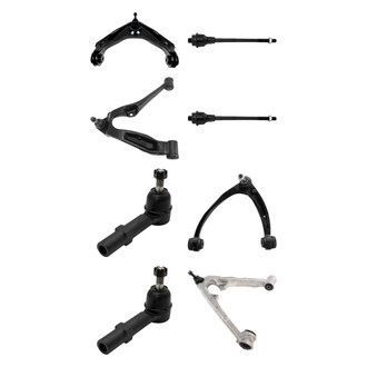 TRQ® - Front Lower and Upper Control Arm with Ball Joint and Tie Rod End Kit