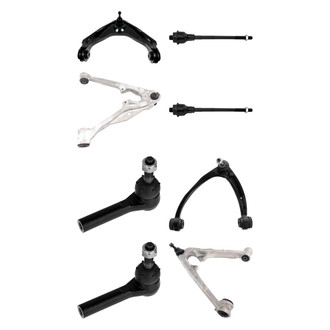 TRQ® - Front Lower and Upper Control Arm with Ball Joint and Tie Rod End Kit