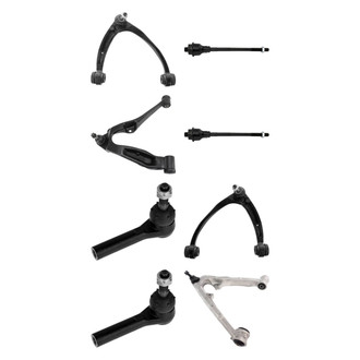 TRQ® - Front Lower and Upper Control Arm with Ball Joint and Tie Rod End Kit