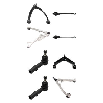 TRQ® - Front Lower and Upper Control Arm with Ball Joint and Tie Rod End Kit