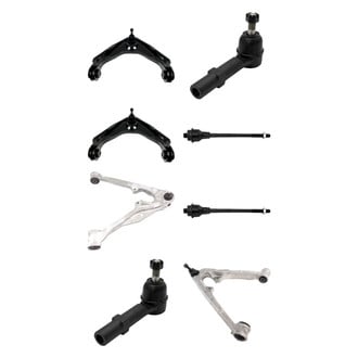 TRQ® - Front Lower and Upper Control Arm with Ball Joint and Tie Rod End Kit