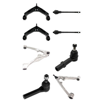 TRQ® - Front Lower and Upper Control Arm with Ball Joint and Tie Rod End Kit
