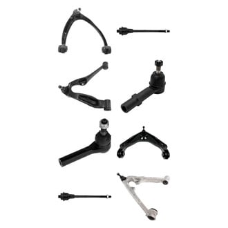 TRQ® - Front Lower and Upper Control Arm with Ball Joint and Tie Rod End Kit
