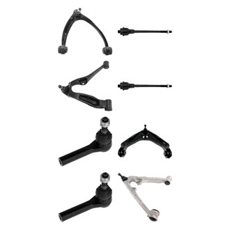TRQ® - Front Lower and Upper Control Arm with Ball Joint and Tie Rod End Kit