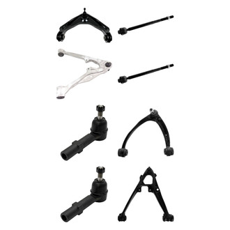 TRQ® - Front Lower and Upper Control Arm with Ball Joint and Tie Rod End Kit