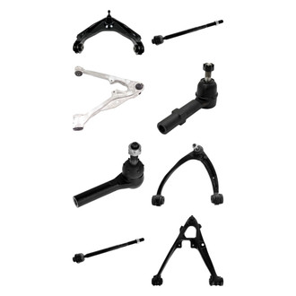 TRQ® - Front Lower and Upper Control Arm with Ball Joint and Tie Rod End Kit