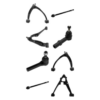 TRQ® - Front Lower and Upper Control Arm with Ball Joint and Tie Rod End Kit