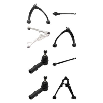 TRQ® - Front Lower and Upper Control Arm with Ball Joint and Tie Rod End Kit