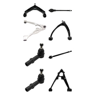 TRQ® - Front Lower and Upper Control Arm with Ball Joint and Tie Rod End Kit