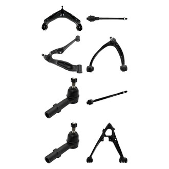 TRQ® - Front Lower and Upper Control Arm with Ball Joint and Tie Rod End Kit