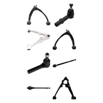 TRQ® - Front Lower and Upper Control Arm with Ball Joint and Tie Rod End Kit