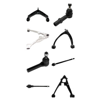 TRQ® - Front Lower and Upper Control Arm with Ball Joint and Tie Rod End Kit