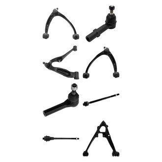TRQ® - Front Lower and Upper Control Arm with Ball Joint and Tie Rod End Kit