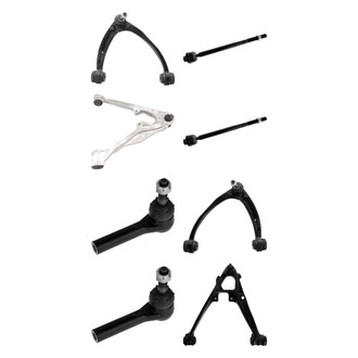 TRQ® - Front Lower and Upper Control Arm with Ball Joint and Tie Rod End Kit