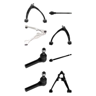 TRQ® - Front Lower and Upper Control Arm with Ball Joint and Tie Rod End Kit
