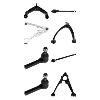 TRQ® - Front Lower and Upper Control Arm with Ball Joint and Tie Rod End Kit
