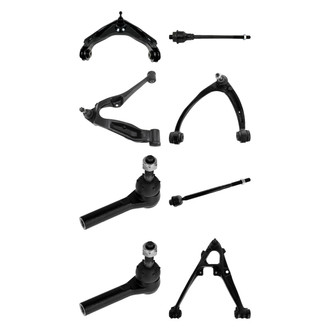 TRQ® - Front Lower and Upper Control Arm with Ball Joint and Tie Rod End Kit