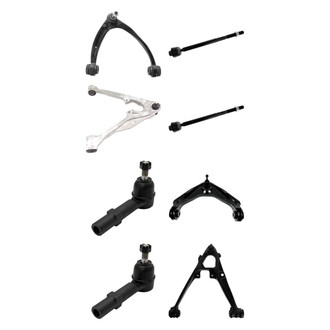 TRQ® - Front Lower and Upper Control Arm with Ball Joint and Tie Rod End Kit