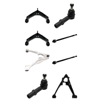 TRQ® - Front Lower and Upper Control Arm with Ball Joint and Tie Rod End Kit