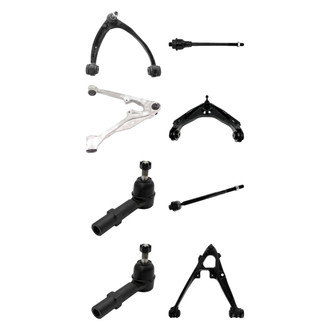 TRQ® - Front Lower and Upper Control Arm with Ball Joint and Tie Rod End Kit