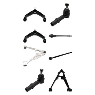 TRQ® - Front Lower and Upper Control Arm with Ball Joint and Tie Rod End Kit