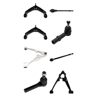 TRQ® - Front Lower and Upper Control Arm with Ball Joint and Tie Rod End Kit