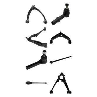 TRQ® - Front Lower and Upper Control Arm with Ball Joint and Tie Rod End Kit