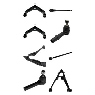 TRQ® - Front Lower and Upper Control Arm with Ball Joint and Tie Rod End Kit