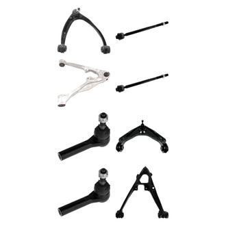 TRQ® - Front Lower and Upper Control Arm with Ball Joint and Tie Rod End Kit